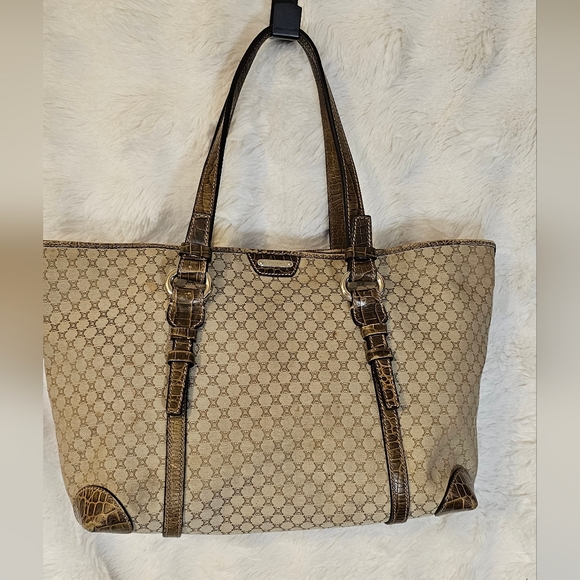 Celine Beige and Brown Patterned Tote - Picture 5 of 16